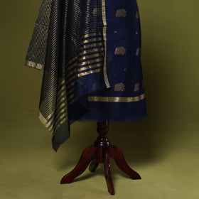 Handloom zari buti chanderi silk 2pc unstitched dress