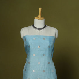 Handloom zari buti chanderi silk 2pc unstitched dress
