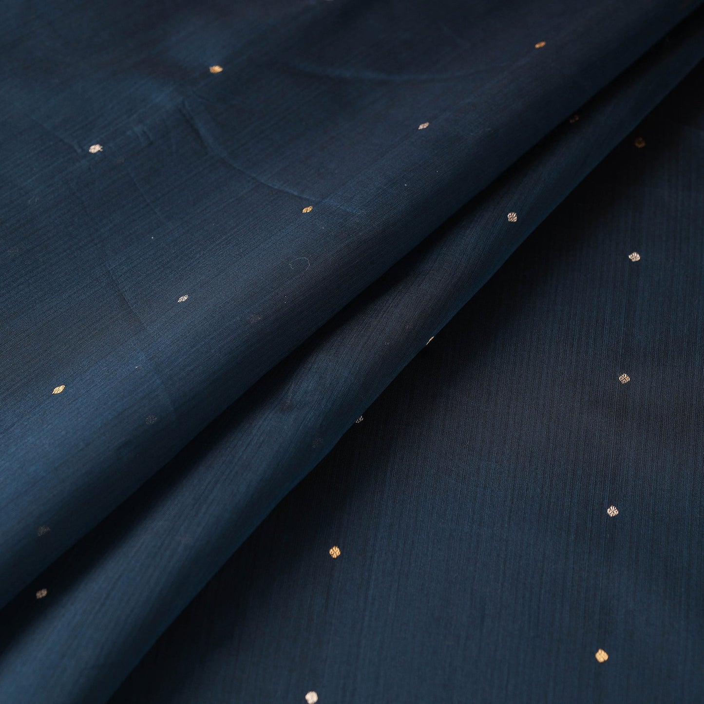 Handloom zari buti chanderi silk fabric 01 - handcrafted