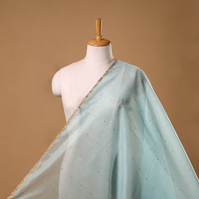 Handloom zari buti chanderi silk fabric 03 - handcrafted