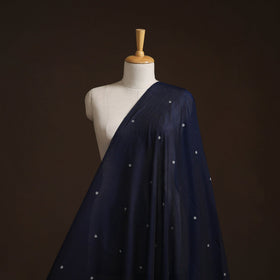 Handloom zari buti mercerised cotton chanderi fabric 10