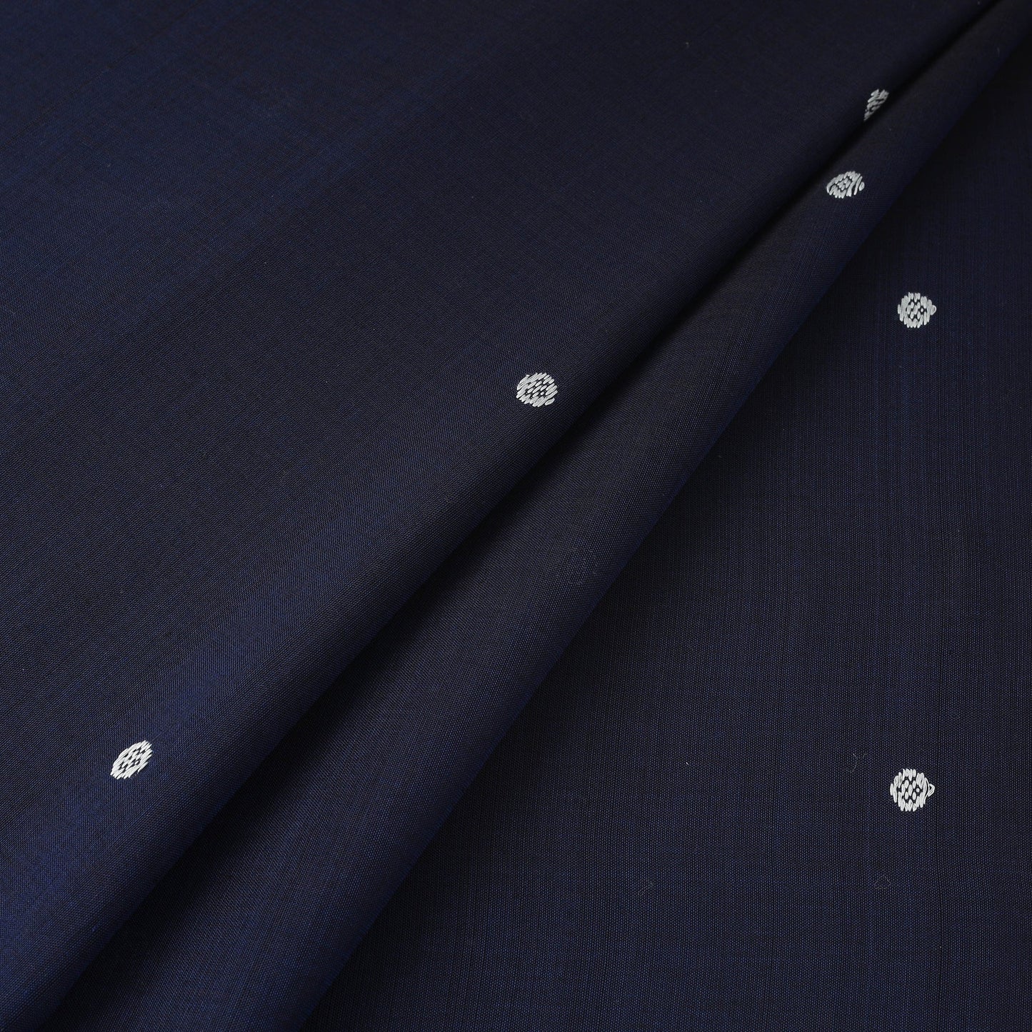 Handloom zari buti mercerised cotton chanderi fabric 10