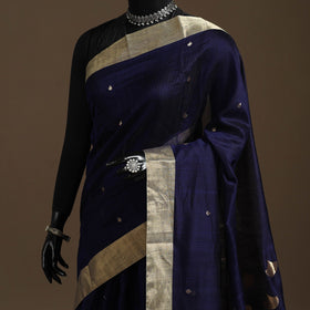 Handloom zari work chanderi silk saree 06 - handcrafted