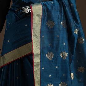 Handloom zari work chanderi silk saree 09 - handcrafted