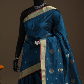 Handloom zari work chanderi silk saree 09 - handcrafted