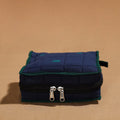 Blue Handmade 4 Pockets Cotton Jewelry Bag