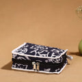 Blue Handmade 4 Pockets Cotton Jewelry Bag 