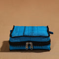 Blue Handmade 4 Pockets Cotton Jewelry Bag