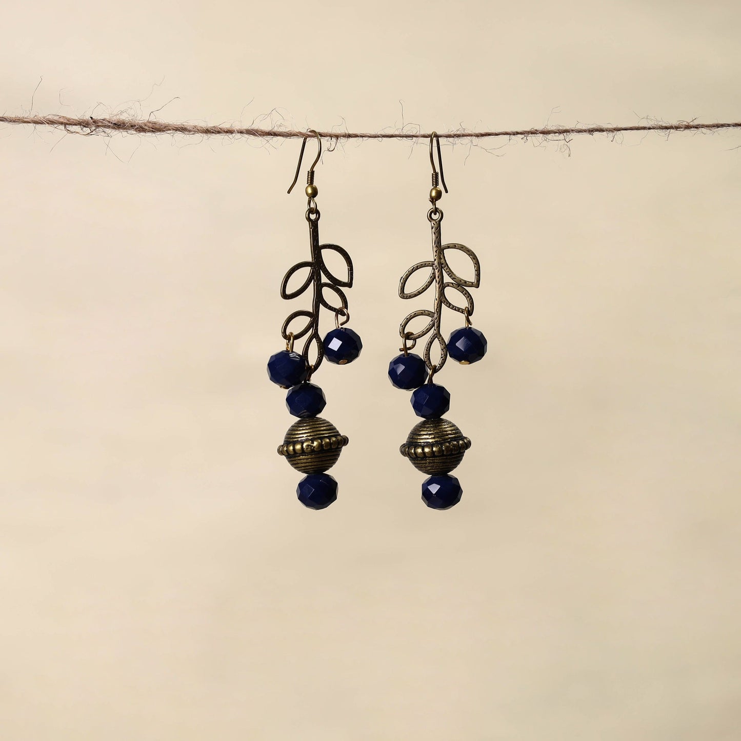 Blue - handmade beaded earrings 165 - handcrafted