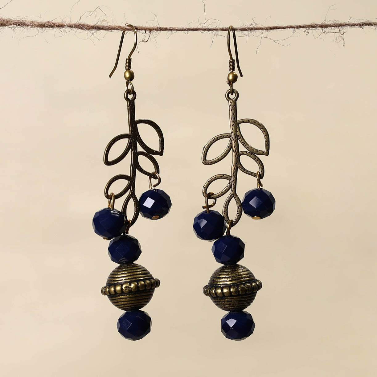Blue - handmade beaded earrings 165 - handcrafted
