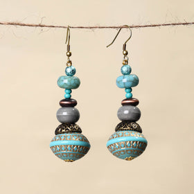Blue - handmade beaded earrings 25 - handcrafted