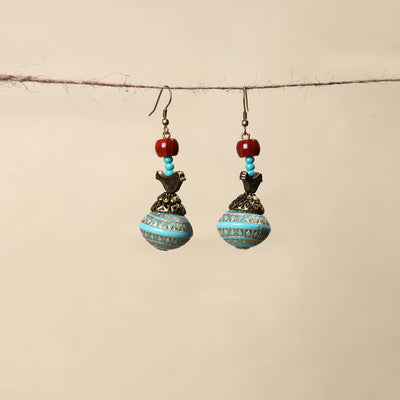 Blue - handmade beaded earrings 26 - handcrafted
