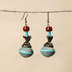 Blue - handmade beaded earrings 26 - handcrafted