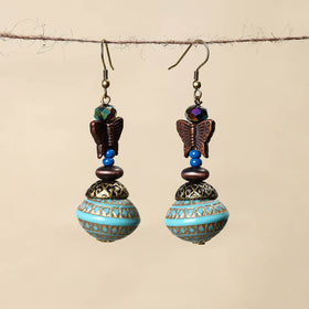 Blue - handmade beaded earrings 27 - handcrafted