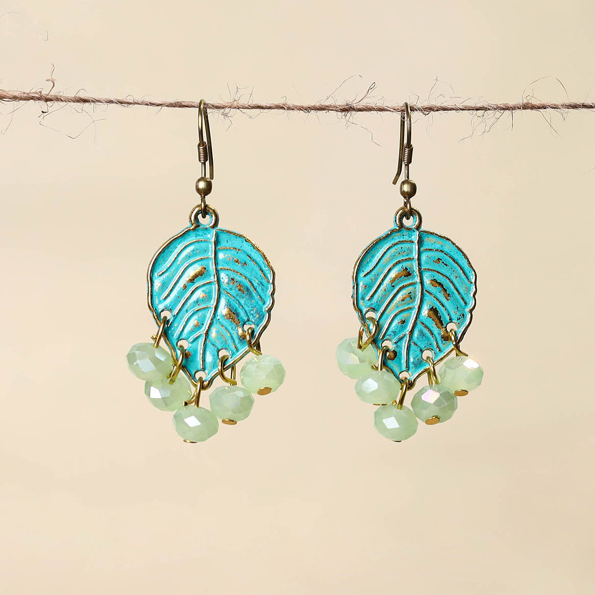 Blue - handmade beaded earrings 53 - handcrafted