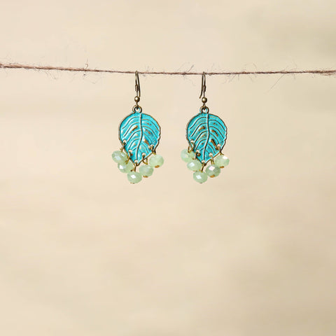 Blue - handmade beaded earrings 53 - handcrafted