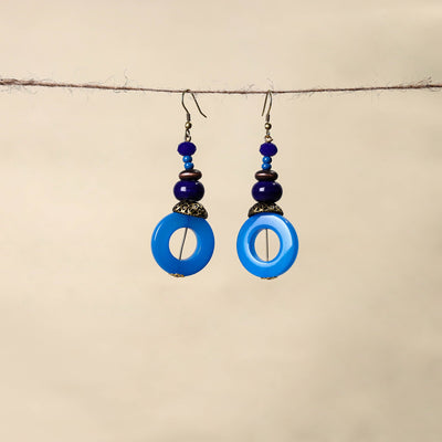 Blue - handmade beaded earrings 66 - handcrafted