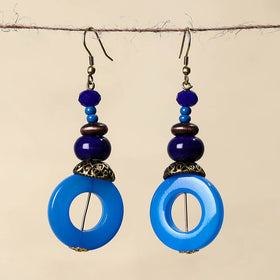 Blue - handmade beaded earrings 66 - handcrafted
