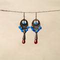 Blue - handmade beaded earrings 83 - handcrafted