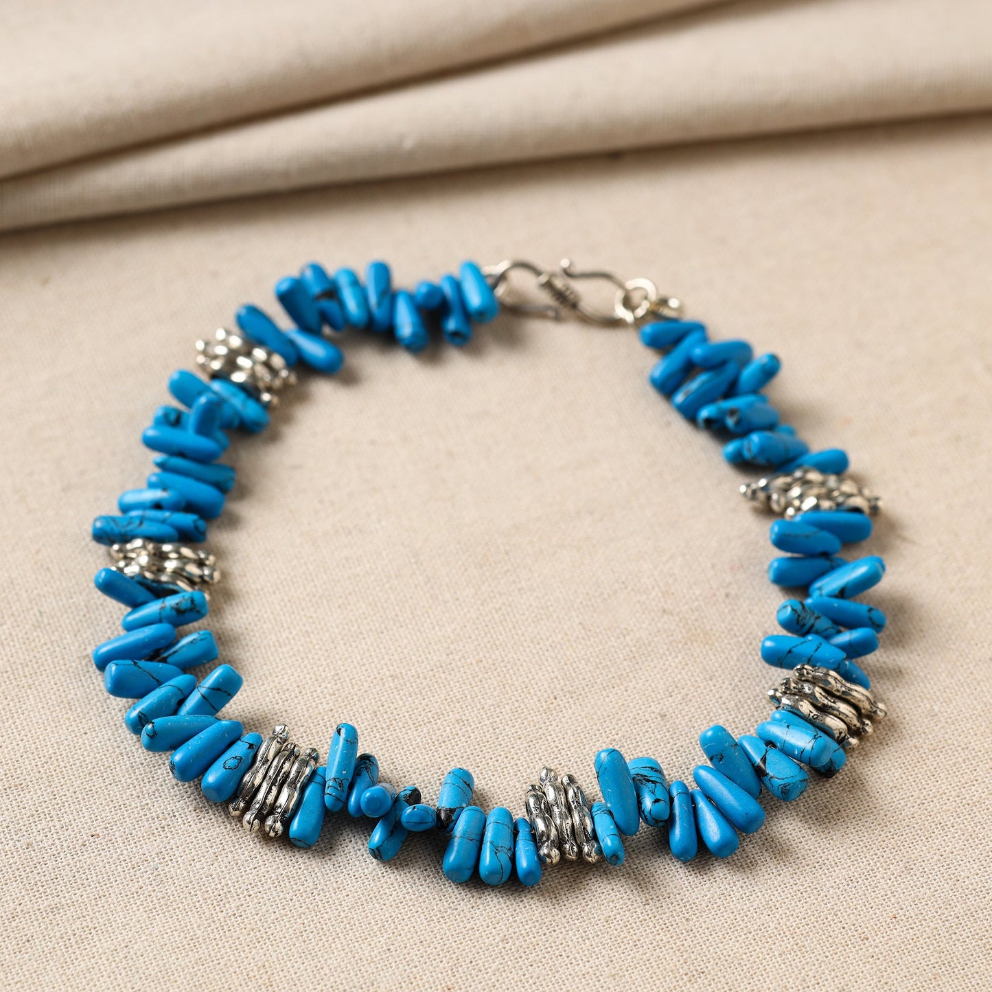   Handmade Beads & Metal Anklet 03 