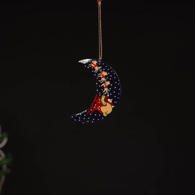 Handmade christmas ornament moon hanging 05 - handcrafted