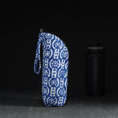  Blue Handmade Cotton 1L Water Bottle Cover