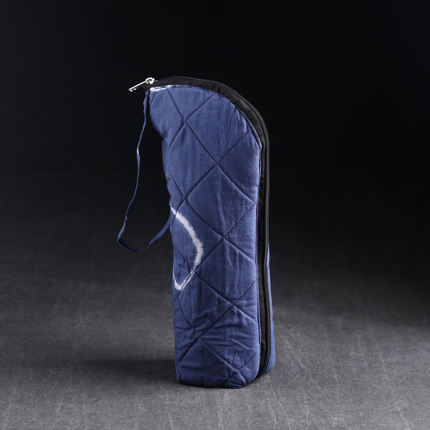 Blue Handmade Cotton 1L Water Bottle Cover