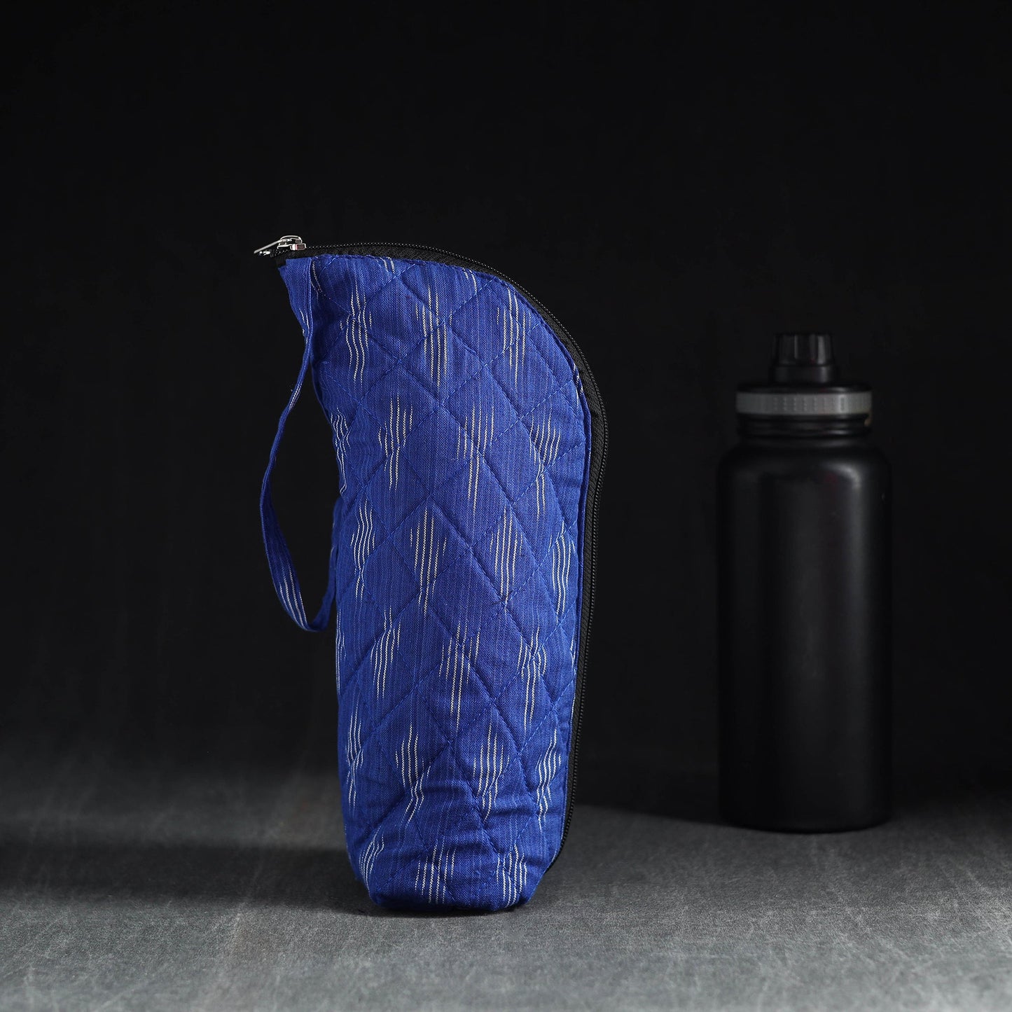  Blue Handmade Cotton 1L Water Bottle Cover