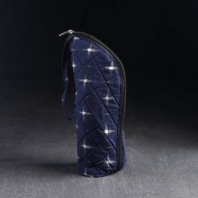 Blue Handmade Cotton 1L Water Bottle Cover