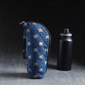 Blue Handmade Cotton 1L Water Bottle Cover