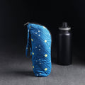 Blue Handmade Cotton 1L Water Bottle Cover