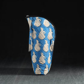 Blue Handmade Cotton 1L Water Bottle Cover