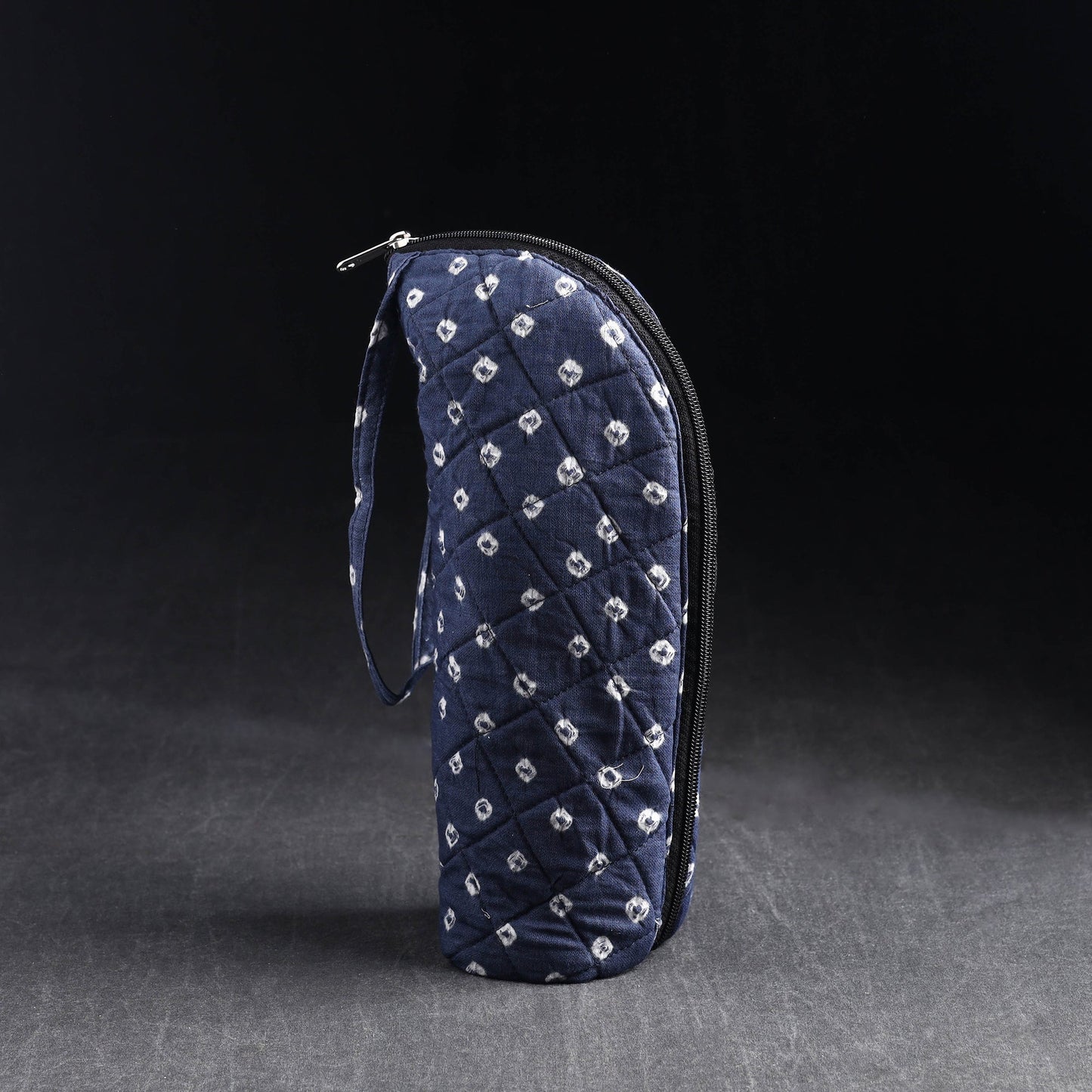 Blue Handmade Cotton 1L Water Bottle Cover