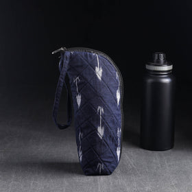 Blue Handmade Cotton 1L Water Bottle Cover