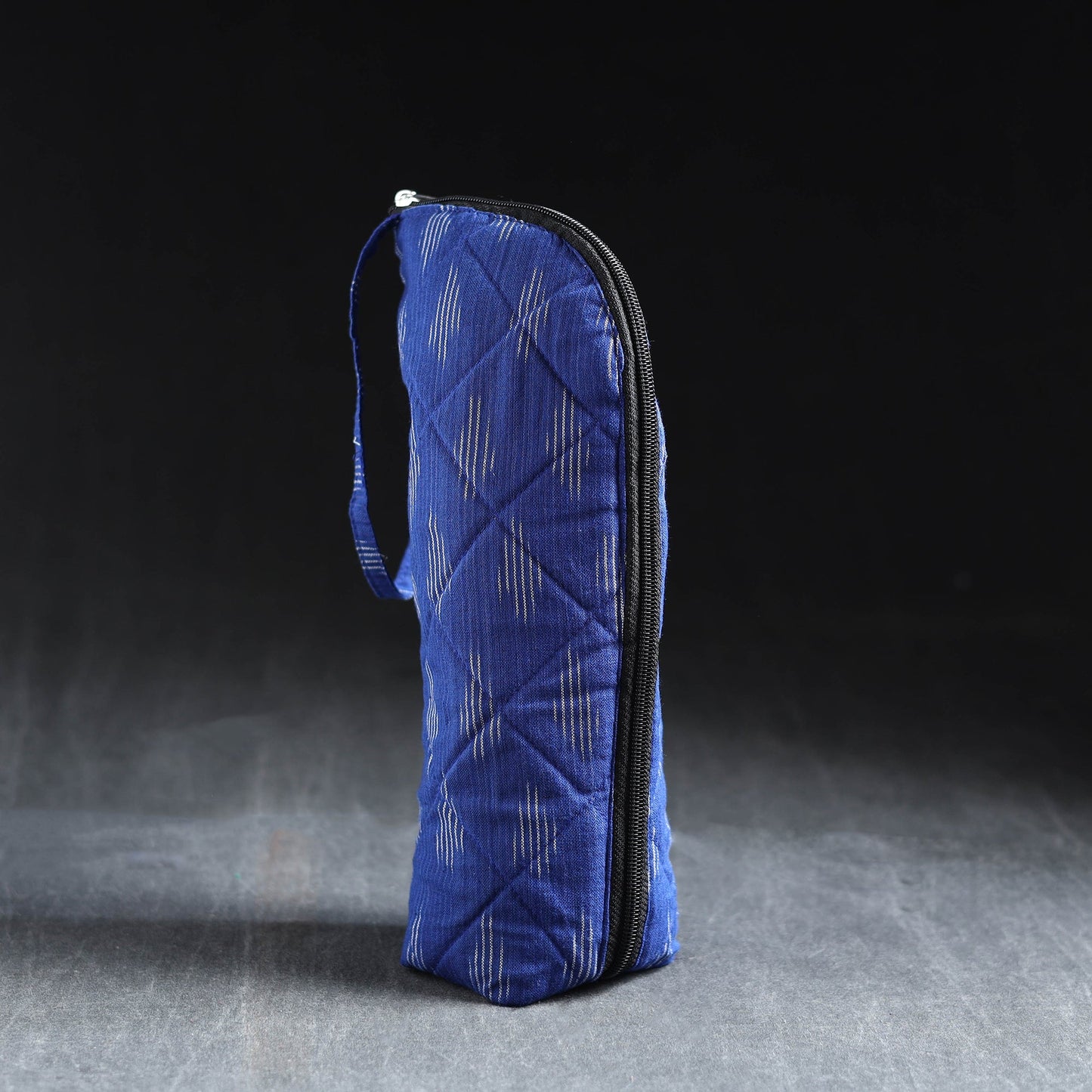 Blue Handmade Cotton 1L Water Bottle Cover