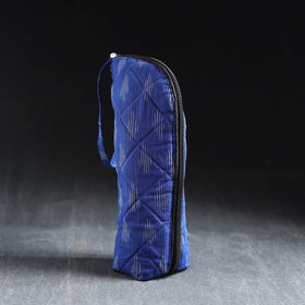 Blue Handmade Cotton 1L Water Bottle Cover