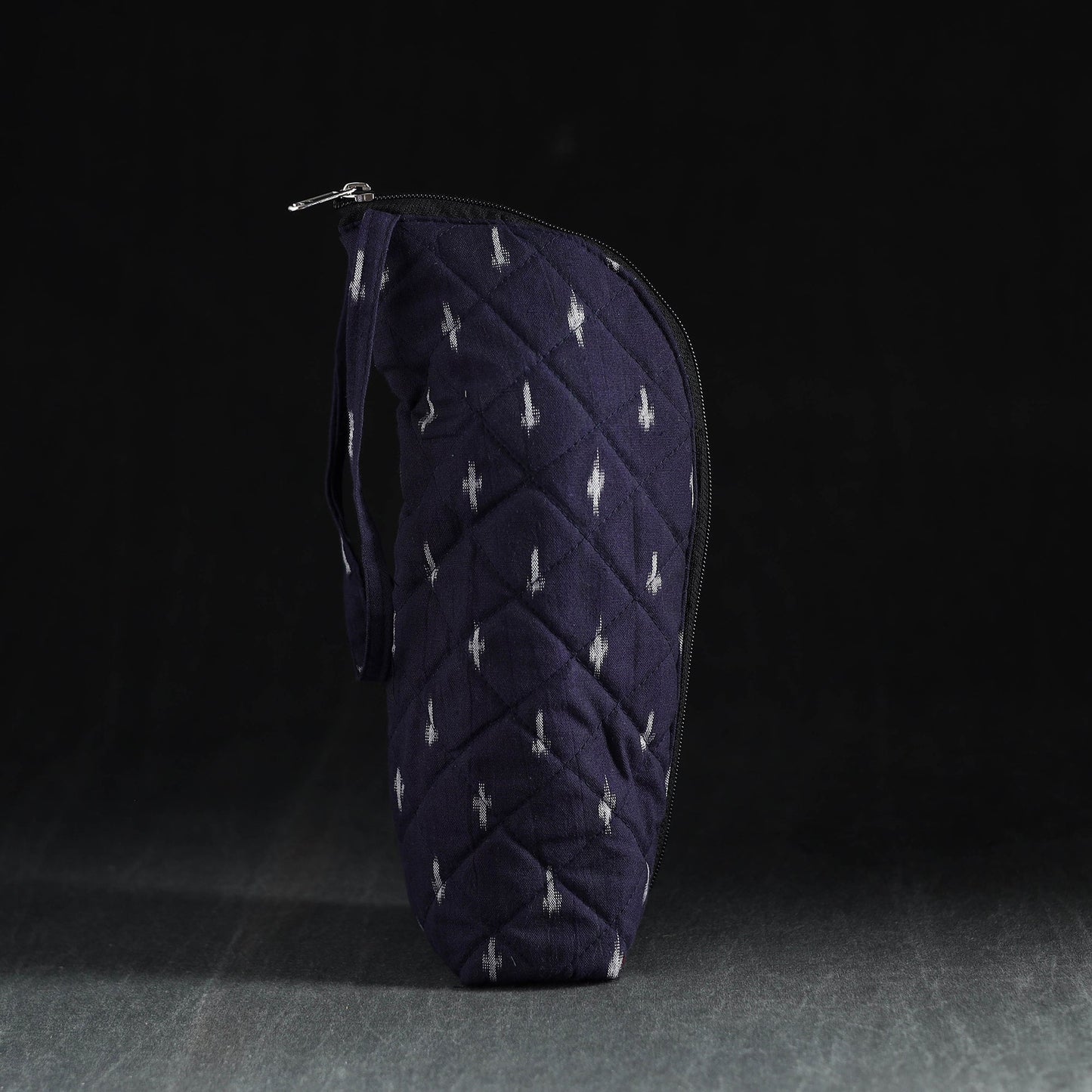 Blue Handmade Cotton 1L Water Bottle Cover