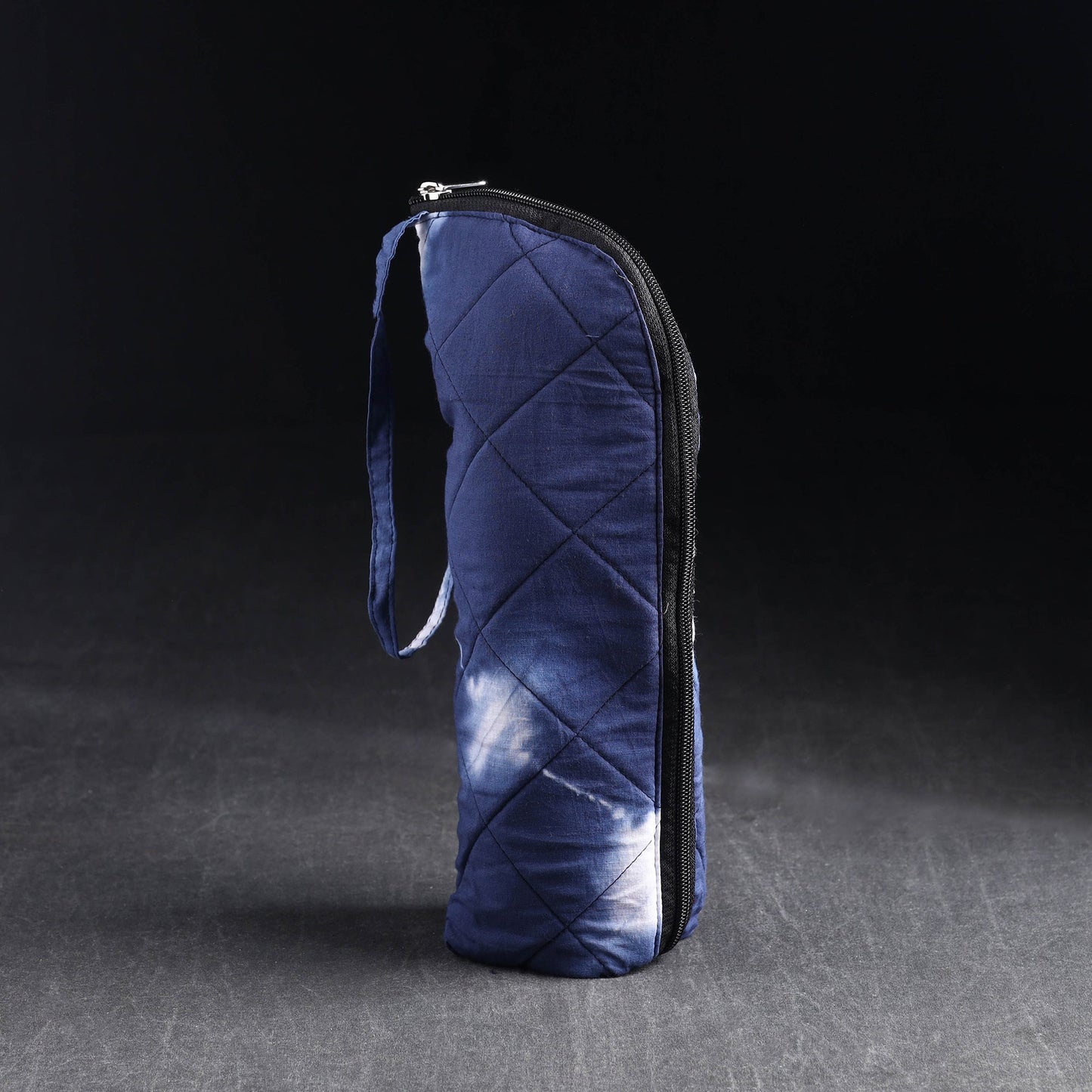 Blue Handmade Cotton 1L Water Bottle Cover