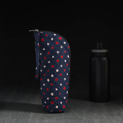  Blue Handmade Cotton 1L Water Bottle Cover