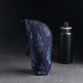 Blue Handmade Cotton 1L Water Bottle Cover