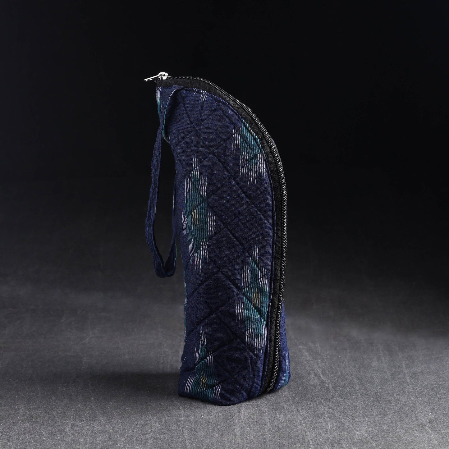 Blue Handmade Cotton 1L Water Bottle Cover