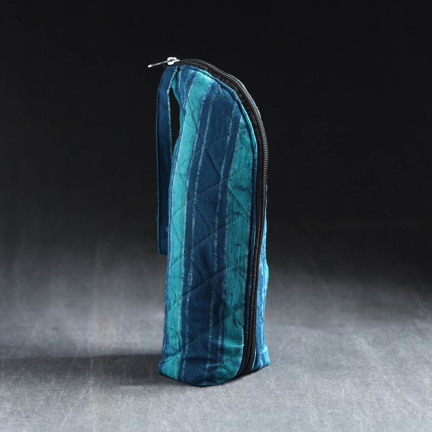 Blue Handmade Cotton 1L Water Bottle Cover