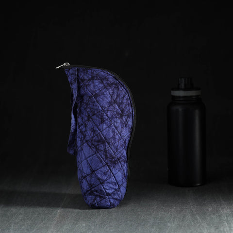 Blue Handmade Cotton 1L Water Bottle Cover