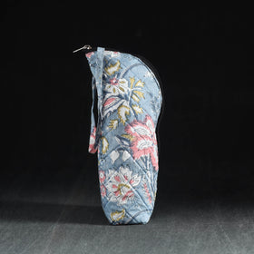 Blue Handmade Cotton 1L Water Bottle Cover