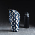 Blue Handmade Cotton 1L Water Bottle Cover