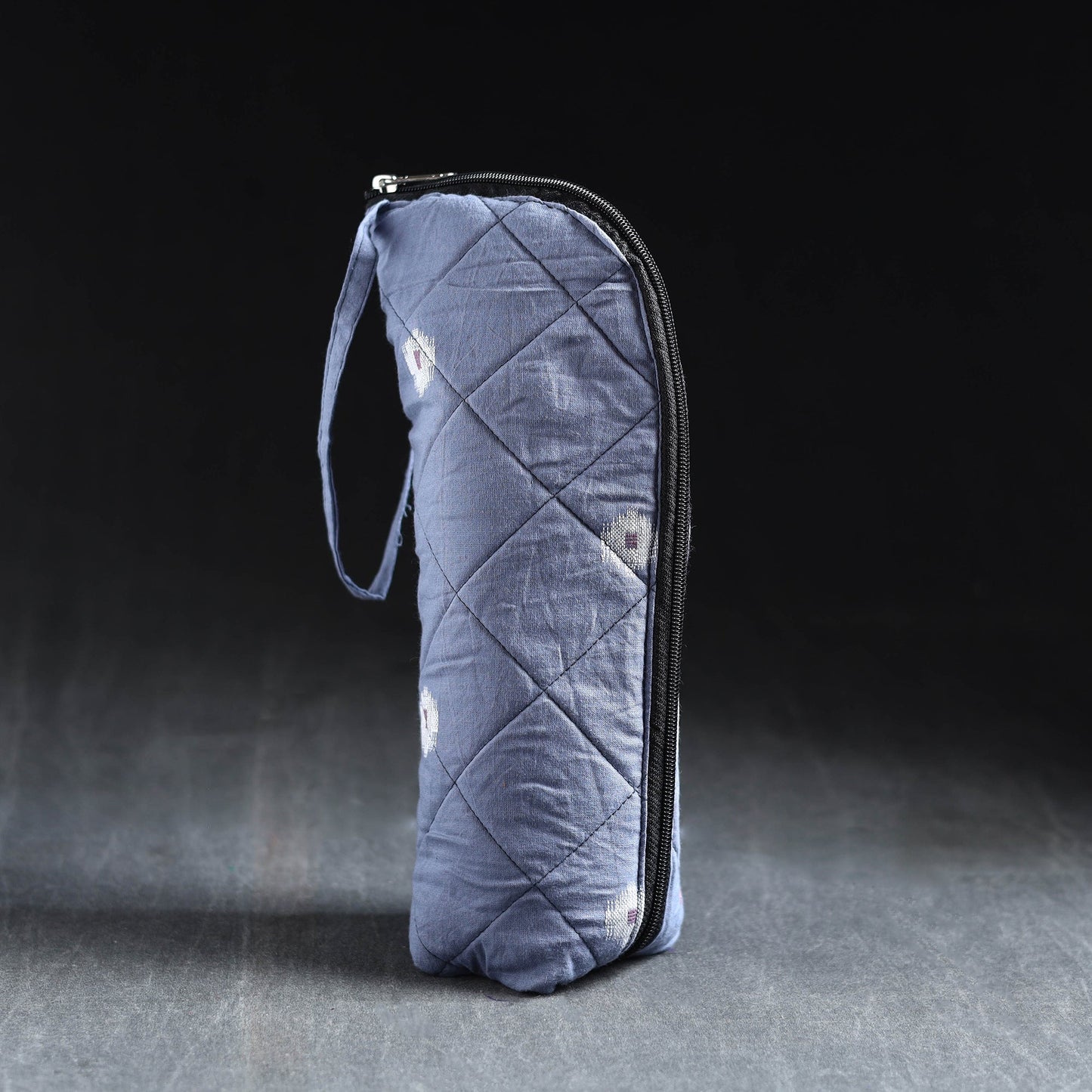 Blue Handmade Cotton 1L Water Bottle Cover