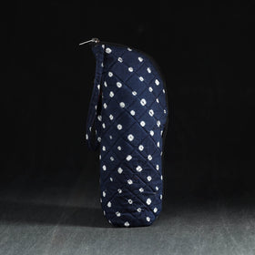 Blue Handmade Cotton 1L Water Bottle Cover