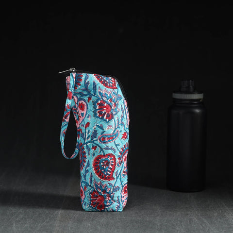  Blue Handmade Cotton 1L Water Bottle Cover