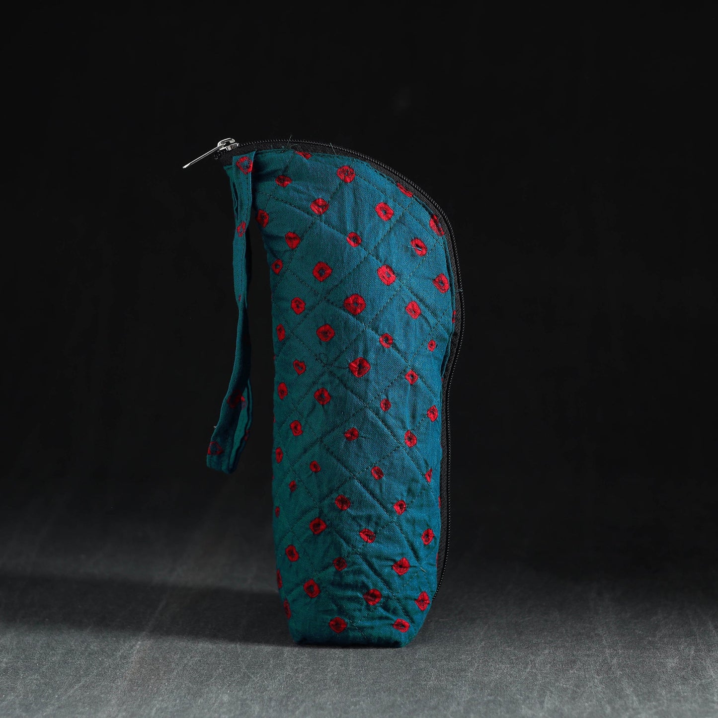 Blue Handmade Cotton 1L Water Bottle Cover