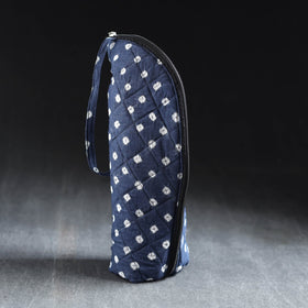 Blue Handmade Cotton 1L Water Bottle Cover